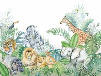 Фреска детская Ortograf Little Friends 34359 Фактура бархат FX Флизелин (4*3) Разноцветный, Животные/Листья арт-34359 (бархат FX) — фото 2, Фрески