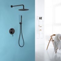 Душевая система Abber Emotion AF8818B Черная матовая — фото 2, Встраиваемые душевые комплекты