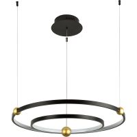 Подвесной светильник Divinare Amadeo 1123/04 SP-65 Черный Белый Золото — фото 1, Подвесные светильники