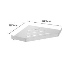 Металлическая полка Fixsen FX-841B угловая Черная — фото 2, Полки для ванной и душа