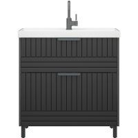 Тумба под раковину Corozo Терра 80 SD-00001323 Графит матовый — фото 1, Мебель для ванной