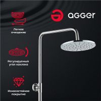 Душевая система Agger Merry  A1393300 Хром — фото 10, Душевое оборудование. Душевая программа