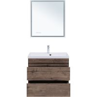 Тумба под раковину Aquanet Нота New 75 334192 подвесная Дуб веллингтон табак — фото 8, Тумбы под раковину