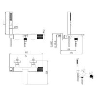 Смеситель для ванны Allen Brau Liberty 5.33006-31 Черный матовый — фото 2, Смесители