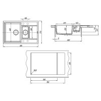 Кухонная мойка Florentina Липси-780К 20.250.D0780.105 Коричневая — фото 7, Кухонные мойки