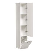 Шкаф пенал Aquaton Леон 31 1A186503LBPS0 подвесной Дуб белый — фото 2, Пеналы для ванной комнаты