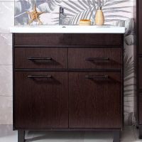 Тумба под раковину Бриклаер Чили 90 4627125415128 Венге — фото 1, Мебель для ванной