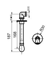 Излив для смесителя Webert Opera AC0983010 Золото — фото 2, Комплектующие для душевого оборудования
