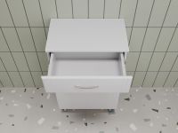 Комод Style Line Эко Стандарт ТН 50 с бельевой корзиной Белый глянцевый арт-АА00-000042 — фото 4, Комоды и тумбы для ванной комнаты