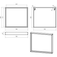 Товар: Зеркало Brevita Dallas 90 DAL-02090-074 с подсветкой Дуб Галифакс олово с сенсорным выключателем - фото 7 Зеркало Brevita Dallas 90 DAL-02090-074 с подсветкой Дуб Галифакс олово с сенсорным выключателем — фото 7, Мебель для ванной