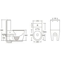 Унитаз компакт Ceruttispa Orlter MB CT9866 Черный матовый с бачком и сиденьем Микролифт — фото 10, Напольные унитазы
