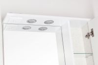 Зеркало со шкафом Style Line Эко фьюжн Панда 65 С подсветкой Белый глянец — фото 9, Мебель для ванной