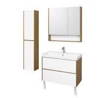 Тумба под раковину Aquaton Сканди 90 1A251901SDZ90 подвесная Белый Дуб рустикальный — фото 8, Мебель для ванной