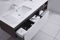 Тумба с раковиной Orans BC-1131 L 150 подвесная Matt coffee White matt арт-11311500L — фото 4, Тумбы с раковиной