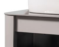 Тумба с раковиной Black&White Universe U915.1600L 160 L 9151600 подвесная Glossy light grey — фото 6, Мебель для ванной