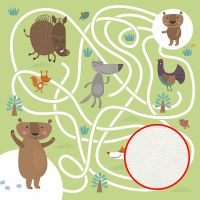 Фреска детская Ortograf Для самых маленьких 32919 Фактура флок FLK Флизелин (2,7*2,7) Зеленый/Разноцветный, Животные — фото 1, Фрески