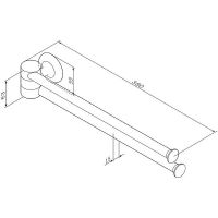 Полотенцедержатель AM.PM Like поворотный Хром арт-A8032600 — фото 7, Полотенцедержатели