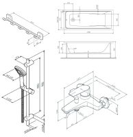 Товар: Комплект акриловой ванны AM.PM Gem 170х70 WK90EA без гидромассажа со смесителем с душевым гарнитуром и аксессуарами для ванной комнаты - фото 4 Комплект акриловой ванны AM.PM Gem 170х70 WK90EA без гидромассажа со смесителем с душевым гарнитуром и аксессуарами для ванной комнаты — фото 4, Ванны