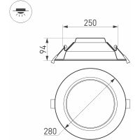 Товар: Встраиваемый светильник Arlight Cyclone 023219(2) Белый - фото 6 Встраиваемый светильник Arlight Cyclone 023219(2) Белый — фото 6, Точечные светильники