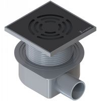 Душевой трап Boheme Smart Design 984-10-B с Черной решеткой — фото 1, Трапы для душа