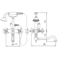 Товар: Смеситель на борт ванны Cezares Lord LORD-PBV2-03/24-M Золото 24 карат - фото 2 Смеситель на борт ванны Cezares Lord LORD-PBV2-03/24-M Золото 24 карат — фото 2, Смесители