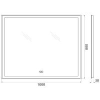 Зеркало BelBagno с подсветкой с сенсорным выключателем с bluetooth с микрофоном и динамиками арт-SPC-GRT-1000-800-LED-TCH-PHONE — фото 4, Зеркала в ванную комнату