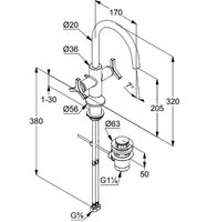 Смеситель для раковины Kludi Nova Fonte 201180539 Хром — фото 3, Смесители