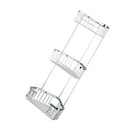 Полка корзина Frap F351-2 угловая Хром — фото 2, Полки для ванной и душа