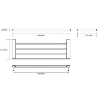 Полка для полотенец Bemeta Organic 157105081 Хром — фото 3, Полки для полотенец