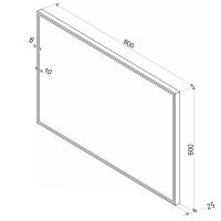 Зеркало Sintesi Armadio 80 SIN-SPEC-ARMADIO-CROMO-80 с подсветкой Хром матовый с сенсорным выключателем — фото 11, Зеркала в ванную комнату
