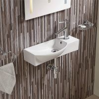 Раковина WeltWasser Aisbach 7945 GL-WT R 45 10000008691 Белая глянцевая — фото 2, Мини-раковины