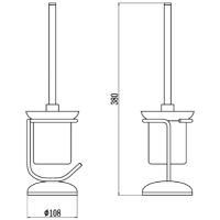 Ершик для унитаза Ростовская Мануфактура Сантехники A7022 Хром — фото 5, Ершики для унитаза
