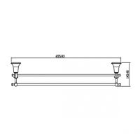 Полотенцедержатель Kaiser KH-4008 	двойной Бронза — фото 2, Полотенцедержатели