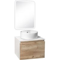 Товар: Тумба под раковину Runo Бари 60 00-00001374 подвесная Крафт дуб Белая - фото 20 Тумба под раковину Runo Бари 60 00-00001374 подвесная Крафт дуб Белая — фото 20, Тумбы под раковину