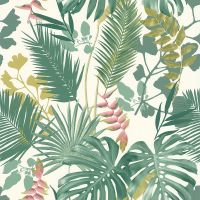 Обои Lutece Les Essentiels 51178314 Винил на флизелине (0,53*10,05) Разноцветный, Листья/Цветы — фото 1, Обои для стен