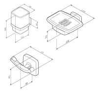 Комплект мебели для ванной AM.PM Gem 75 BK90GA Белый со смесителем для раковины и аксессуарами — фото 7, Комплекты мебели для ванной