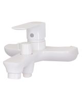 Смеситель для ванны Orange Aristo M19-100w Белый глянец — фото 1, Смеситель для ванны