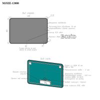 Зеркало Bond Loft 120x80 M35ZE-12080 с подсветкой Черное глянцевое с бесконтактным выключателем — фото 14, Зеркала в ванную комнату