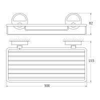 Полка корзина FBS Luxia LUX 049 Хром — фото 2, Полки для ванной и душа