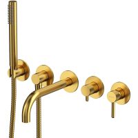 Товар: Смеситель для ванны Whitecross Y brushed gold Y1240GLB Брашированное золото - фото 1 Смеситель для ванны Whitecross Y brushed gold Y1240GLB Брашированное золото — фото 1, Смесители