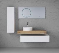 Зеркало Jorno Modulare 120 Mdlr.02.120/W/JR с подсветкой с сенсорным выключателем и увеличением — фото 3, Зеркала в ванную комнату