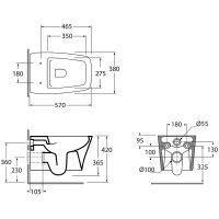 Товар: Унитаз Azzurra Hera HEVKSPE00000BI подвесной без сиденья - фото 4 Унитаз Azzurra Hera HEVKSPE00000BI подвесной без сиденья — фото 4, Унитазы