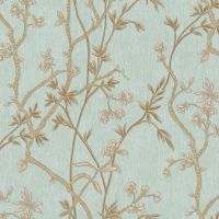 Обои Roberto Borzagi Queen I 90100-3 Винил на флизелине (1,06*10,05) Зеленый, Листья — фото 1, Обои для стен