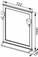 Зеркало Aquanet Валенса 70 180150 Белое — фото 4, Зеркала в ванную комнату