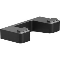 Двойной крючок Ravak 10° X07P554 Черный матовый — фото 1, Крючки для полотенец