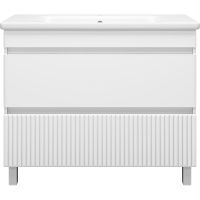 Товар: Тумба с раковиной Misty Мира 100 УТ000022791 Белая матовая - фото 2 Тумба с раковиной Misty Мира 100 УТ000022791 Белая матовая — фото 2, Тумбы с раковиной