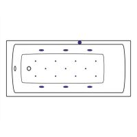 Акриловая ванна Excellent Aquaria 140x70 WAEX.AQU14.RELAX.BR с гидромассажем — фото 7, Ванны