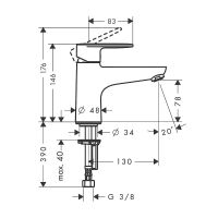 Смеситель на борт ванны Hansgrohe Vernis Blend 71443000 Хром — фото 2, Смесители на борт ванны