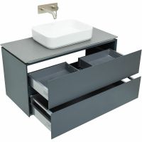 Тумба под раковину Allen Brau Infinity 100 1.21003.AM подвесная Антрацит матовый — фото 4, Тумбы под раковину