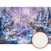 Фреска Ortograf Животные 7128 Фактура флок FLK Флизелин (3,7*2,7) Сиреневый/Голубой, Животные/Замки/Пейзаж — фото 1, Фрески